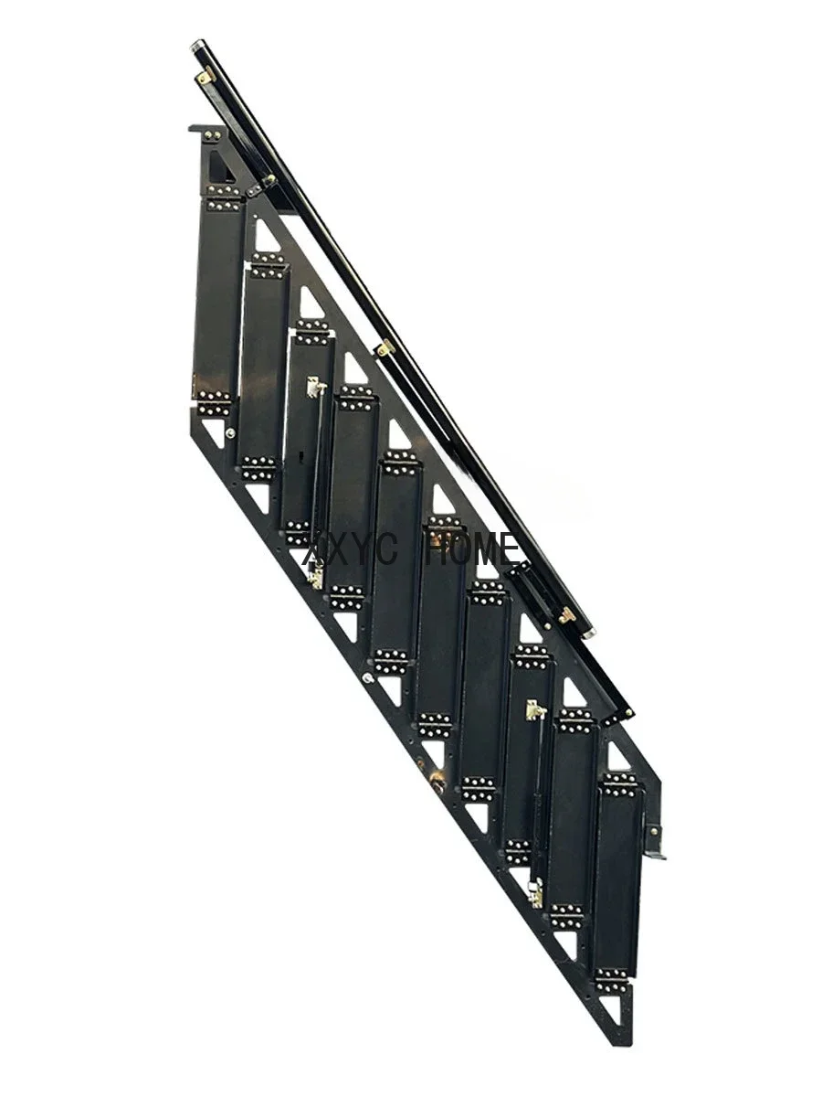 

Folding Stairs Indoor Two-Story Attic Duplex Household Outdoor Steel Structure Stairs Wall