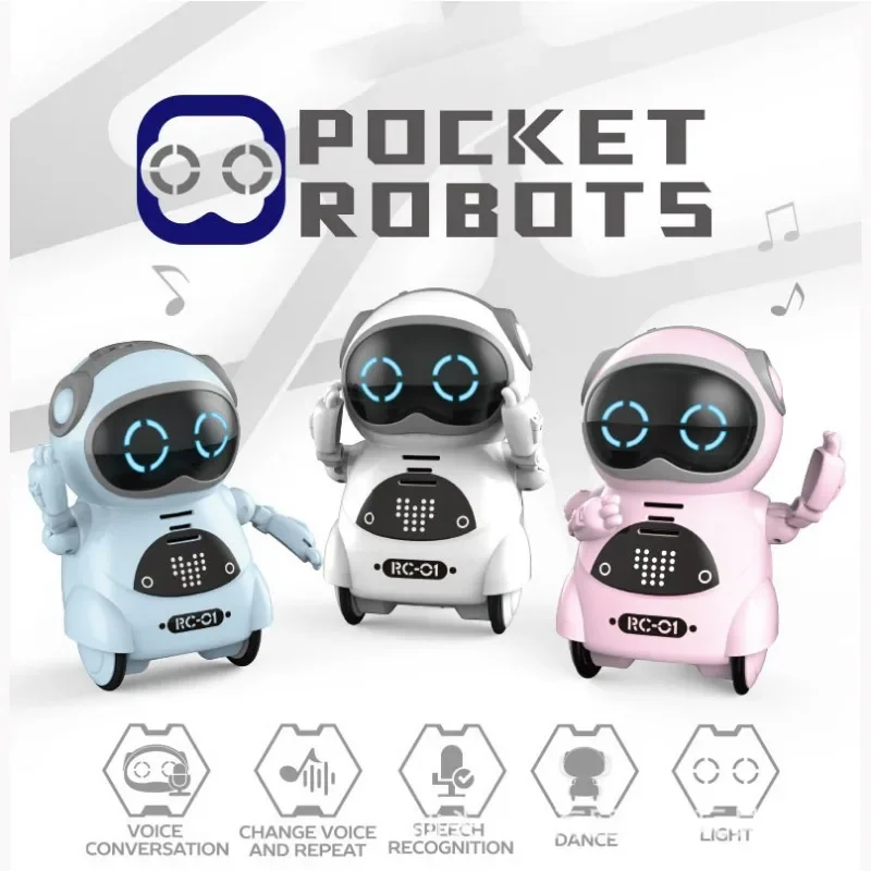

Electric Multifunctional Voice Intelligent Mini Pocket Puzzle Interactive Story Robot Boys and Girls' Toys Birthday Gift