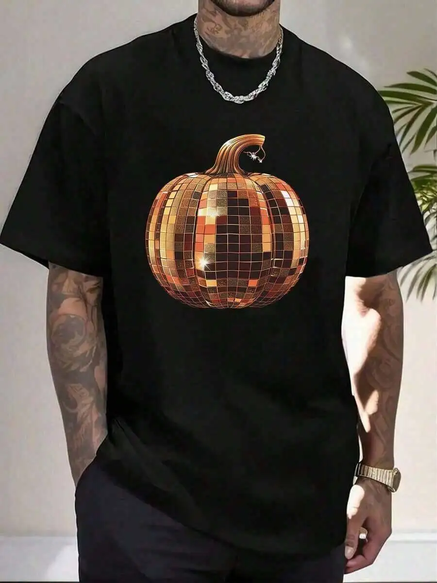 T-Shirt, Trick Or Treat, Pumpkin And Halloween Party Fun Graphic Tees 100% Cotton Trendy Y2K Short-Sleeve Tee-Soft,