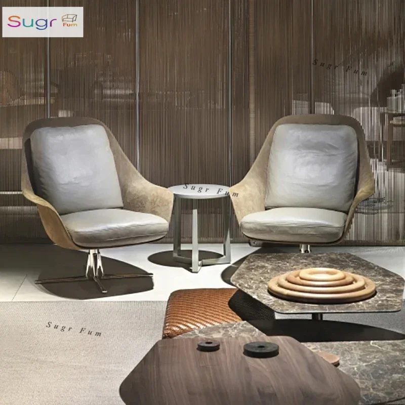 

Nordic designer single person sofa chair Italian minimalist creative leisure living room balcony lounge chair to discuss sofa.