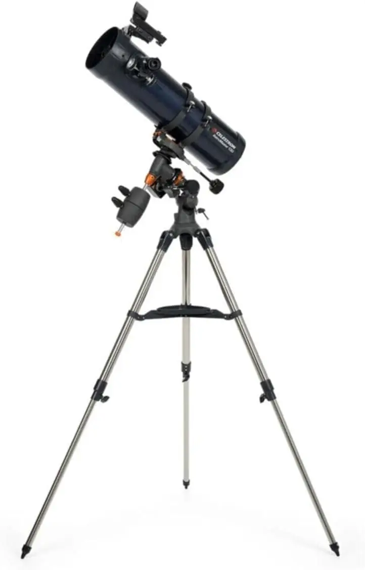 AstroMaster 130EQ-MD Newtonian Telescope Reflector Telescope for Beginners Fully-Coated Glass Optics Adjustable Astronomy