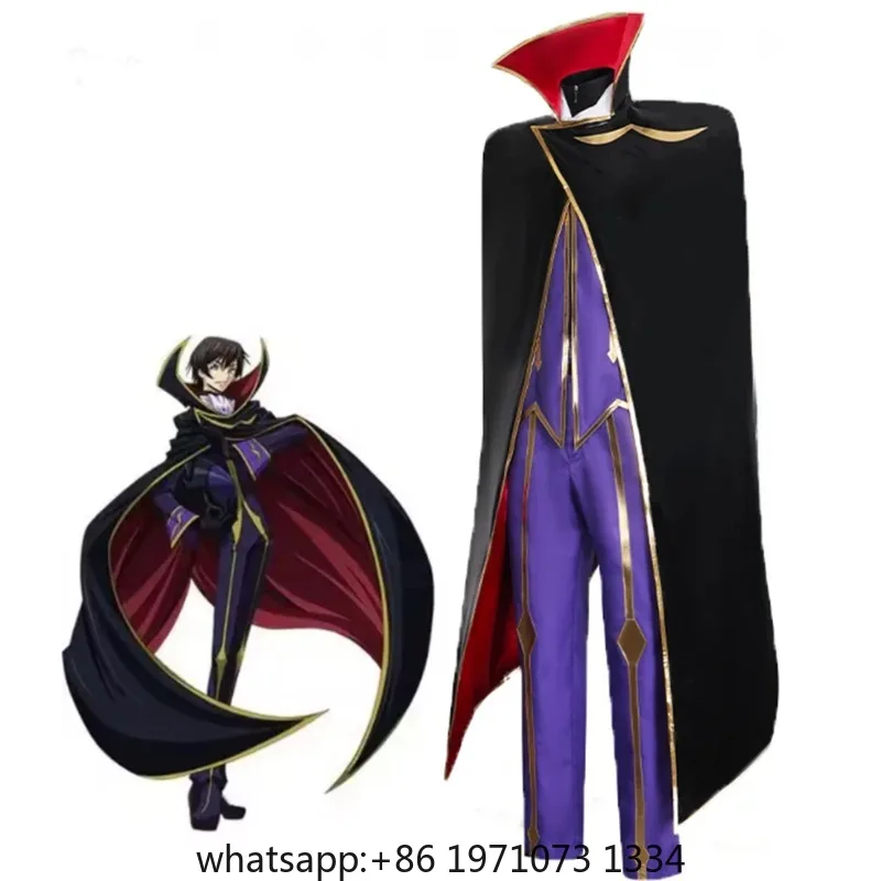 2025 Code Geass Cosplay Anime Lelouch of the Rebellion R2 Costume Zero Outfits Cosplay Costume Disguise Performance Wear