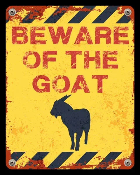 

vintage Beware of The Goat Billy Kid Farm Farmer Metal Sign Tin Plaque Tin logo metal decoration poster