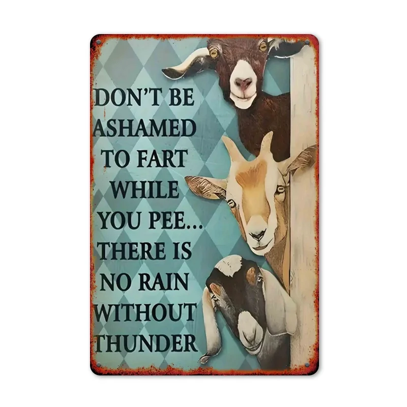 CIFBUY Funny Donkey Slogan Aluminum Wall Art Waterproof Tin Sign for Home Bar Garage Club Restaurant Coffee Shop