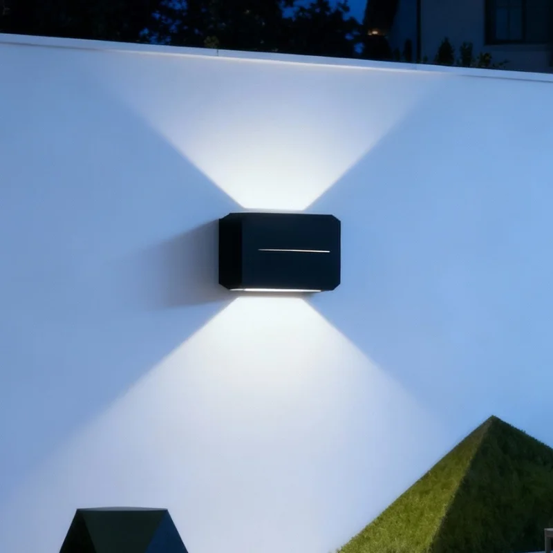 ShinyYing RGBW Wall Lamp 2-Pack Outdoor Garden Decorative Light 6W Color Changing Powered