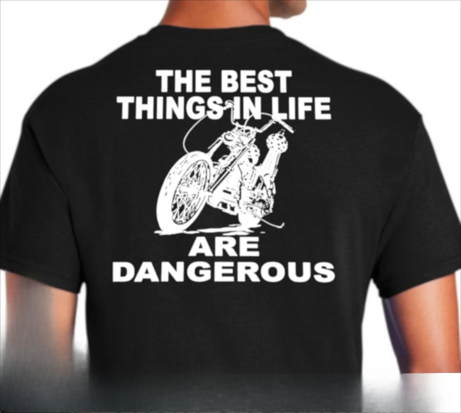 

Biker The Best Things in Life Are Dangerous Classic Motorcycle Men's T Shirt