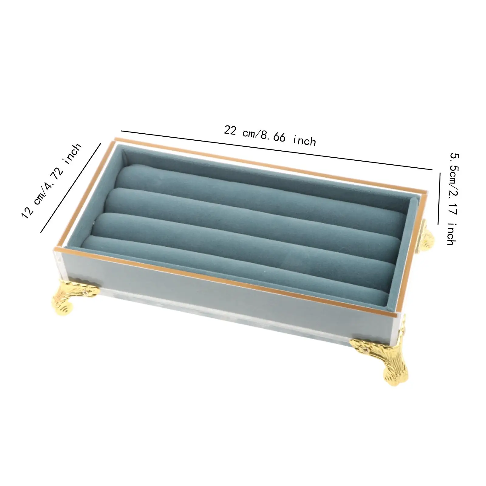 حلقات عرض حامل حلقات منظم أكريليك وفانيلا ديكور صغير