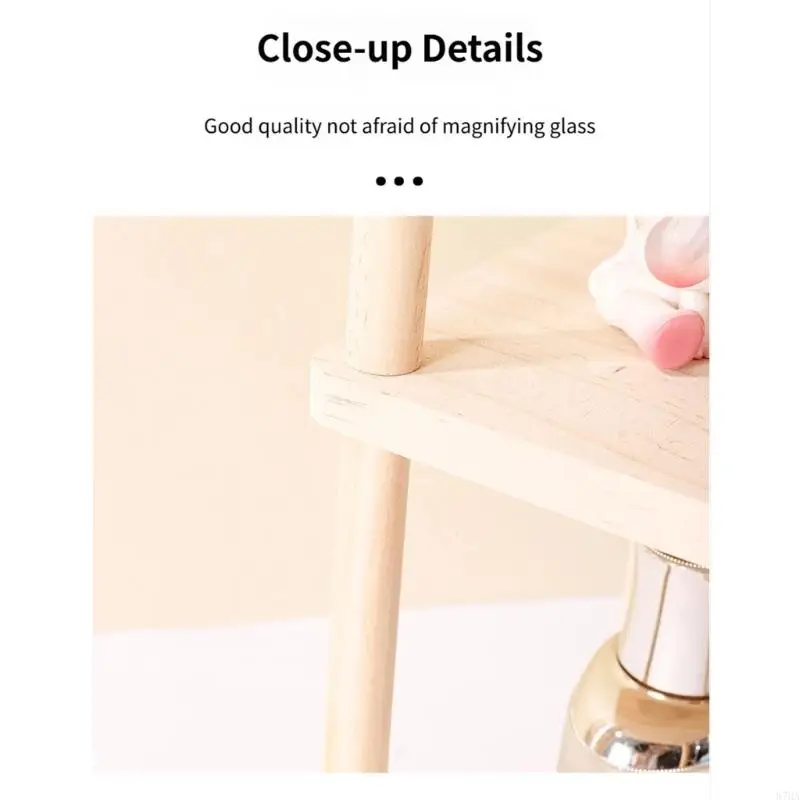 Natural Triangular Storage Rack With 3 Layers Perfect For Small Spaces And Bookcases Display Stand 87HA