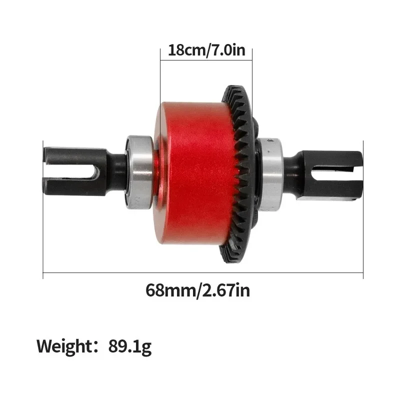 43T 10T Metal Diff Gear Set for Arrma 6S Kraton/Outcast/Mojave 1/8 1/7 RC Upgrade | Durable Front Rear Differential Parts