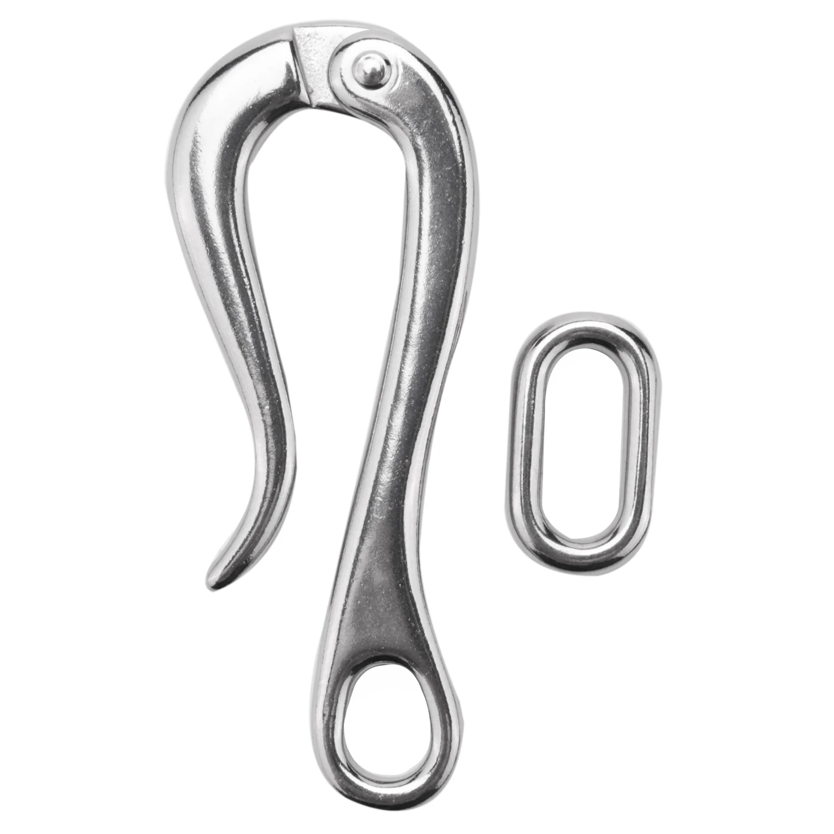 100mm Pelican Hook & Eye with Quick Release Link Stainless Steel 316 Marine Boat Hardware