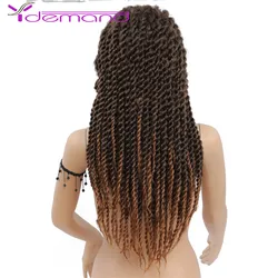 Y Demand Synthetic Lace Front Wig Afro 2x Twist Braids Wigs For Black Women Mambo Full Head Wig Braided Wig
