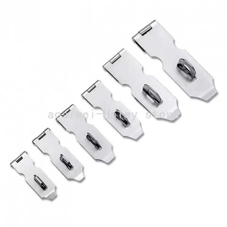 4Pcs Home Drawer Door Safety Padlock Latch Hasp Staple Stainless Steel 2inch used with 30mm padlock for wood door cabinet drawer