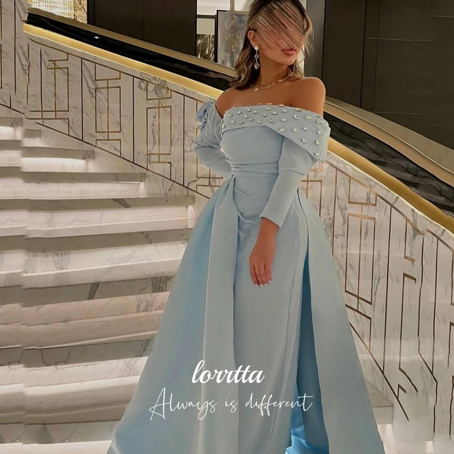 

Lorrtta Wedding Dresses for Parties Vestidos De Festa Prom Dress Customized فساتين سهرة Mermaid Women's Evening Dress Hand-sewn