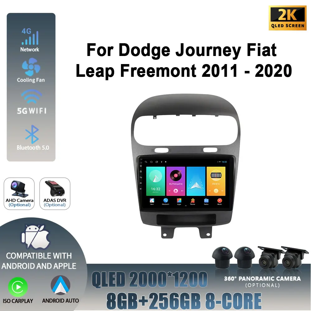 For Dodge Journey Fiat Leap Freemont 2011-2020 Wireless Carplay Stereo Android 14 Car Radio Multimedia Navigation Player WIFI