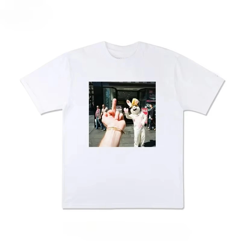 Koszulka w stylu amerykańskim, 100% czysta bawełna, modny nadruk, męska i damska, letnia, codzienna, z krótkim rękawem i okrągłym dekoltem.