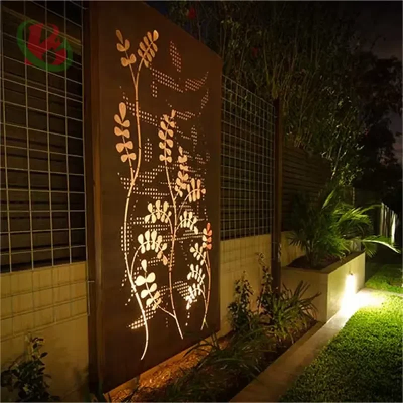 Corten Steel Outdoor Led Light Box Low Cost Customized Light Box Home Decoration