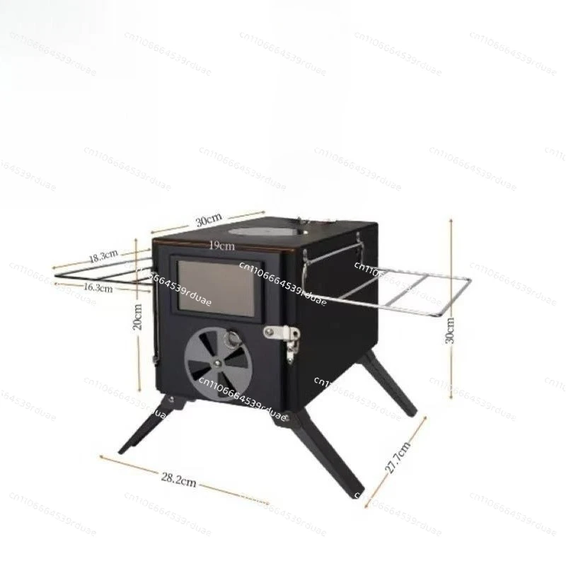 

Outdoor camping trekking firewood stove, tent stove heating stove, easy to fold and carry multi-functional firewood stove