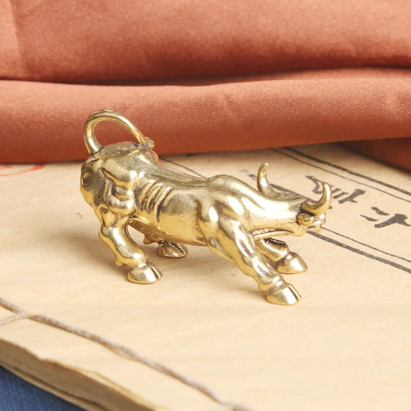 

Медная статуя коровы, талисман, изысканные поделки, орнамент, украшение для офиса, деловой подарок, латунный бык, Уолл-стрит, скульптура крупного рогатого скота