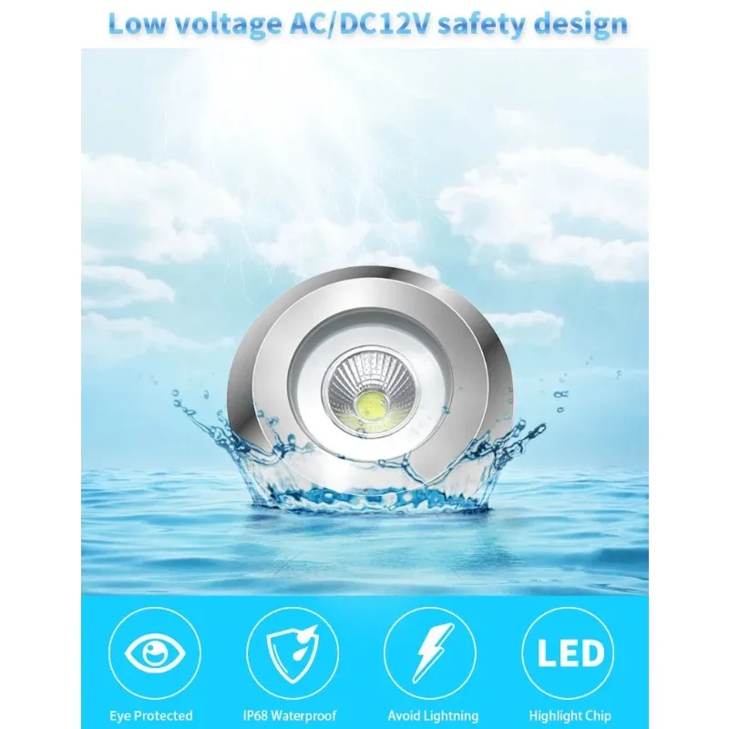 

Refined IP68 Underwater Lighting Warm White RGB Remote Control 1.5 Inch High Power LED Pool Light for Pond