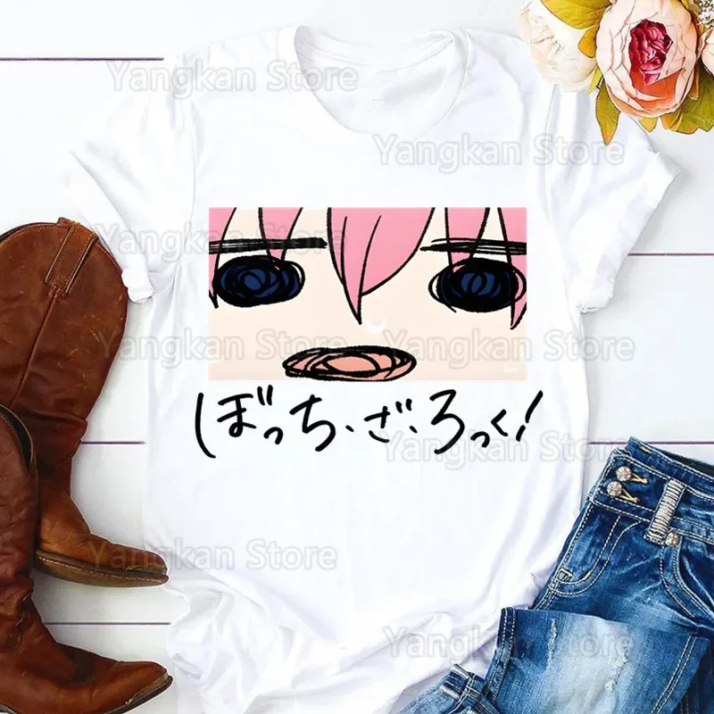 

Music Band Anime Bocchi The Rock Hitori BocchiWomen Tshirt Graphic Cute Women T-shirt Female Tee Shirt 90s Girls Tee Tshirt