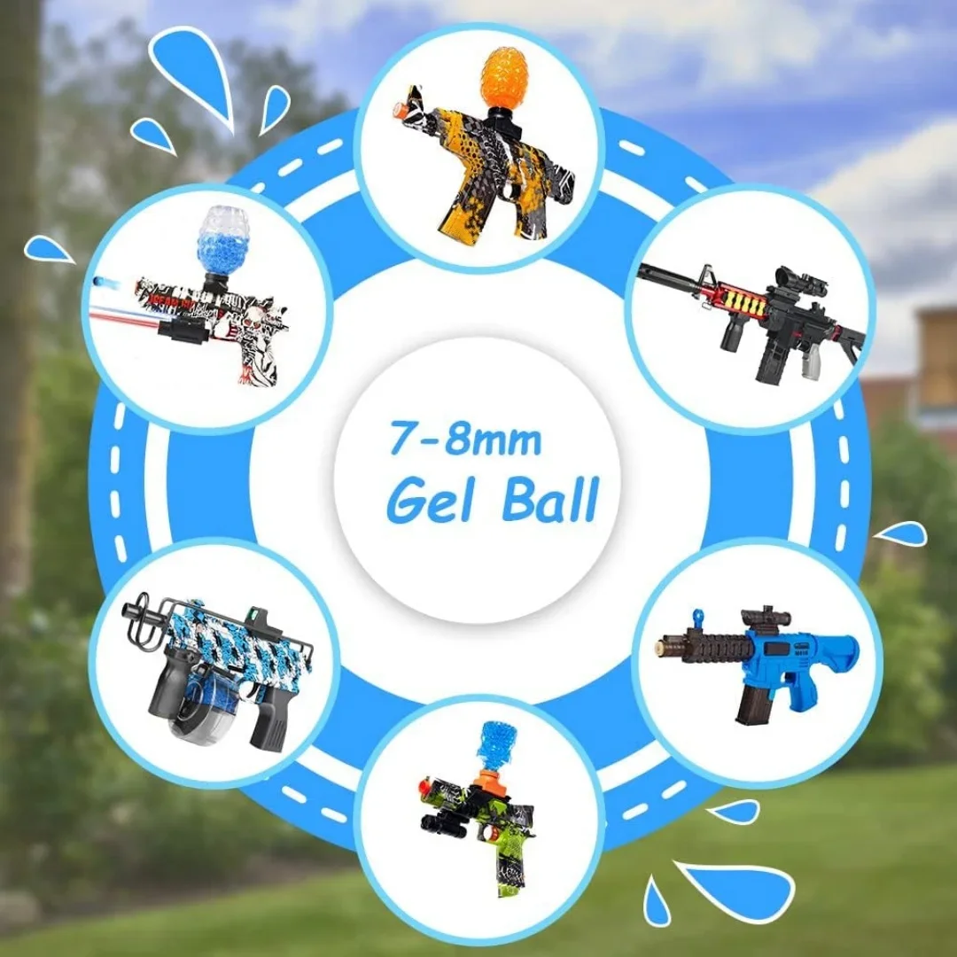 كرة الماء الخرز الذخيرة عبوة هلام الماء الرصاص الخرز 7-8 مللي متر لبنادق لعبة 416 AK ZUI #5