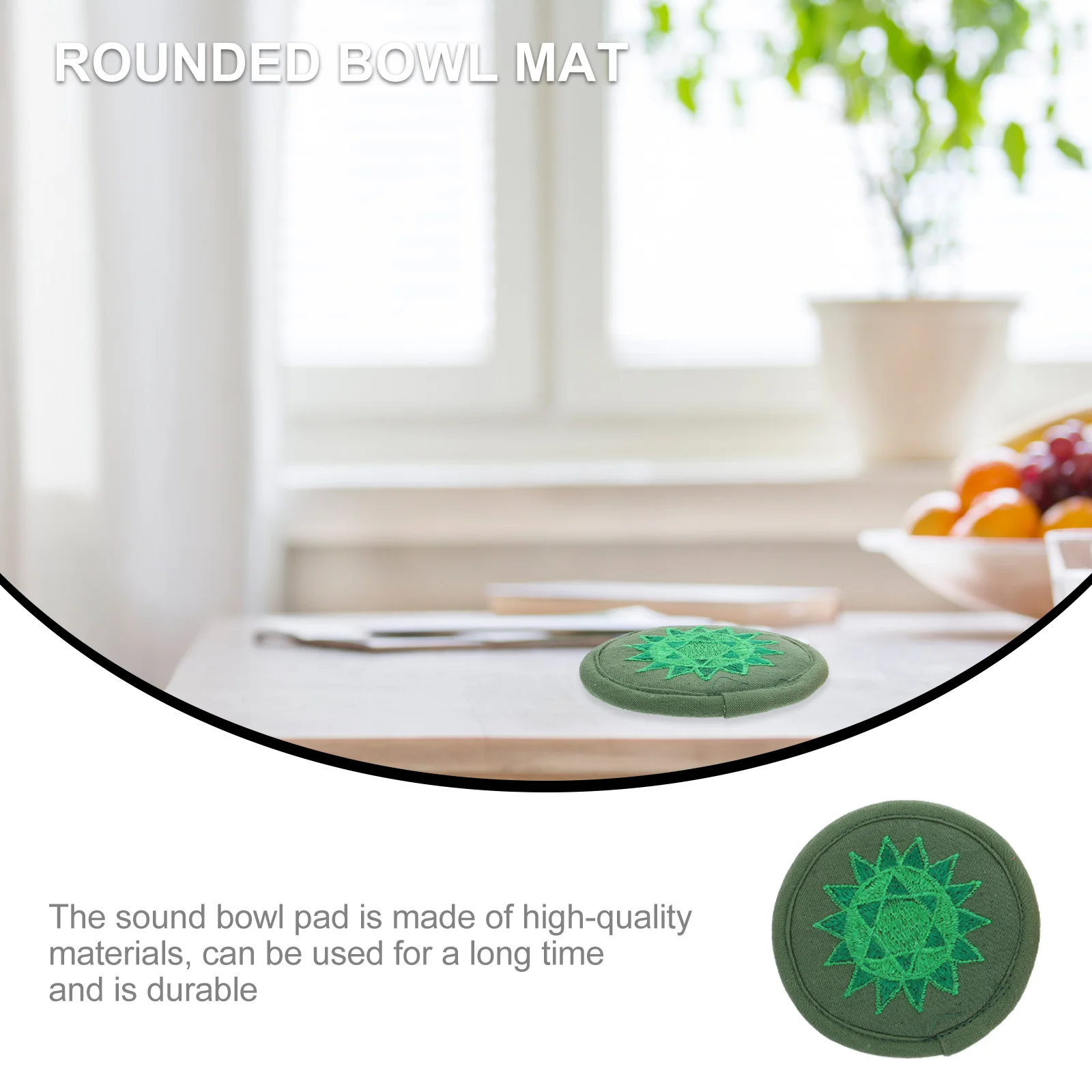 

1pcs Embroidery Tea Pot Pad Sound Bowl Cushion Round Buddhist Ritual Implement Religious Prop High-Quality Craftsmanship Gift