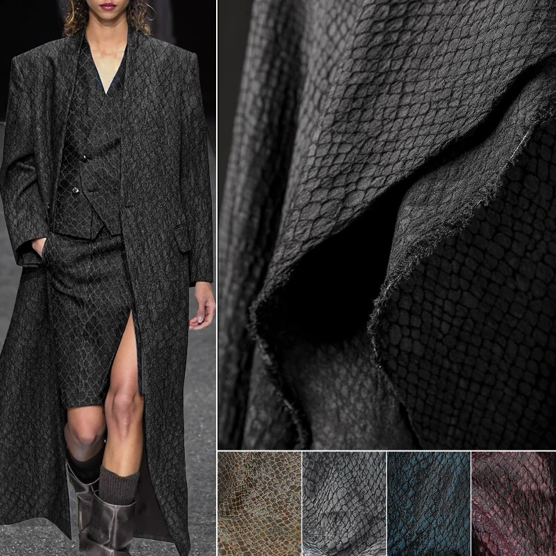 

Винтажная клетчатая ткань Chintz Jacquard с потертыми линиями, сделай сам, ремесло, куртка в стиле бохо, юбка, дизайн одежды, материалы ручной работы