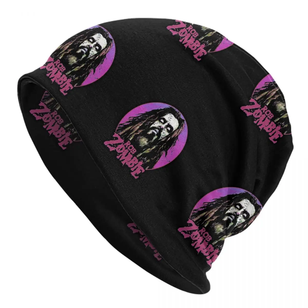 Vintage Rob Zombie Band Art Men Women Adult Beanies Caps Knitted Bonnet Hat Warm Hip Hop Autumn Winter Outdoor Skullies Hats