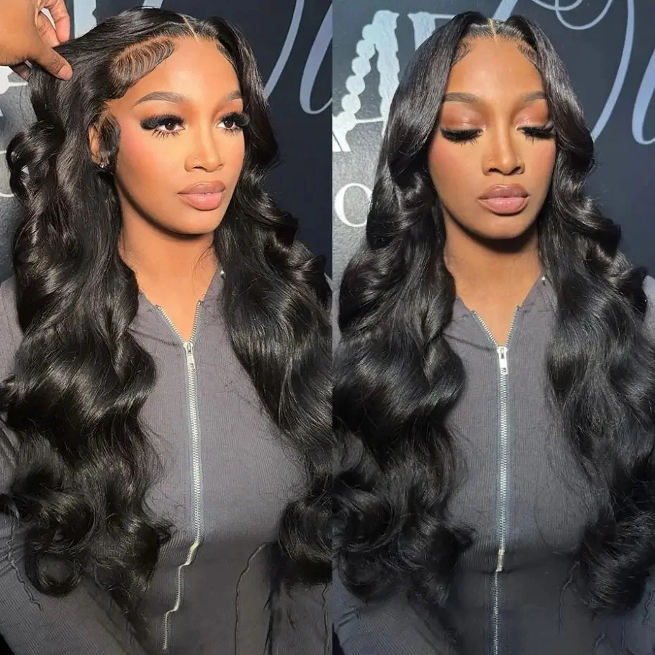 360 HD Lace Frontal Wig 180% 13x6 Body Wave Lace Front Wig Peruvian Human Hair Wigs For Black Women 32 34 36In 13x4 Lace Wig