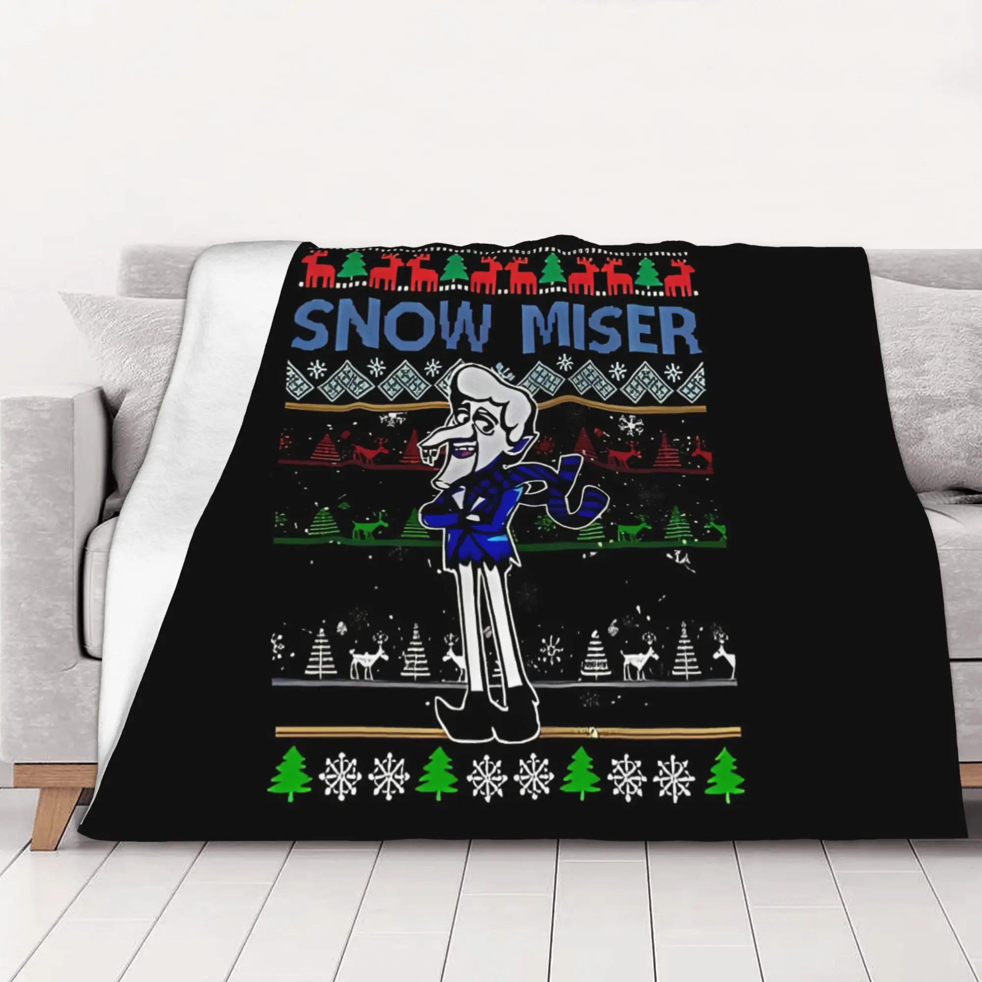 1PC home Cutecore Classic Christmas Miser Brothers Blanket Super Cosy Plush Home Living Room Sofa halloween