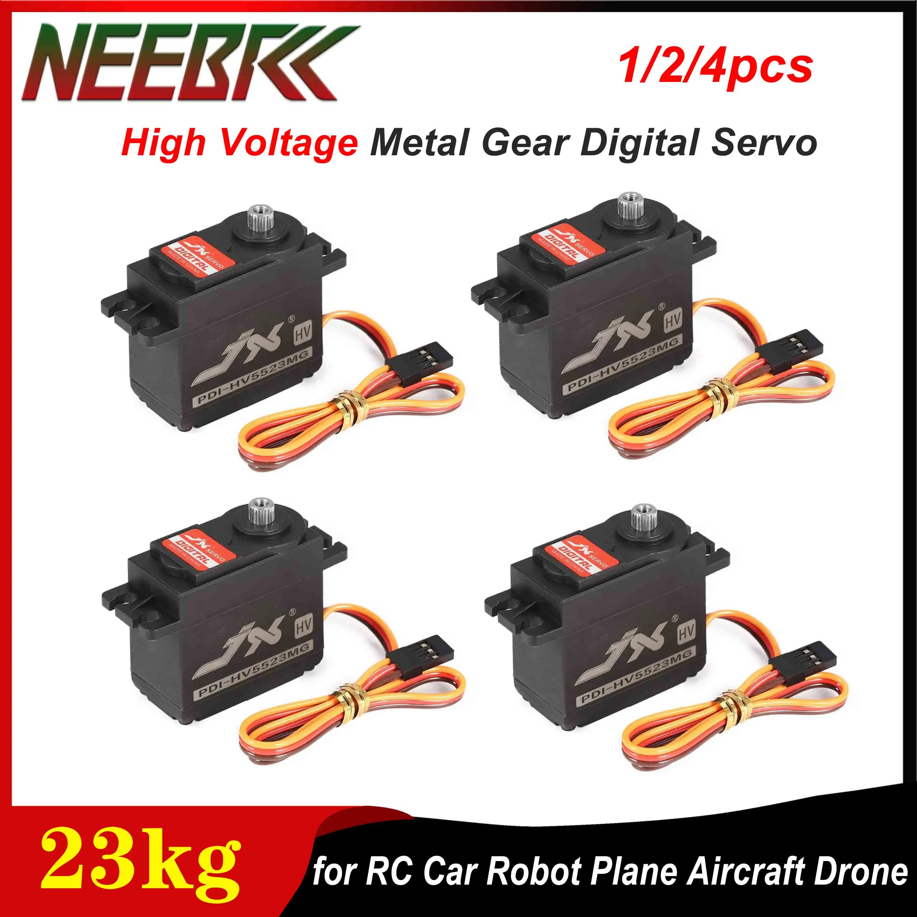 JX PDI-HV5523 23kg High Torque HV Metal Gear Digital Servo High Voltage Servos for RC Car Robot Airplane Aircraft Drone DIY Part