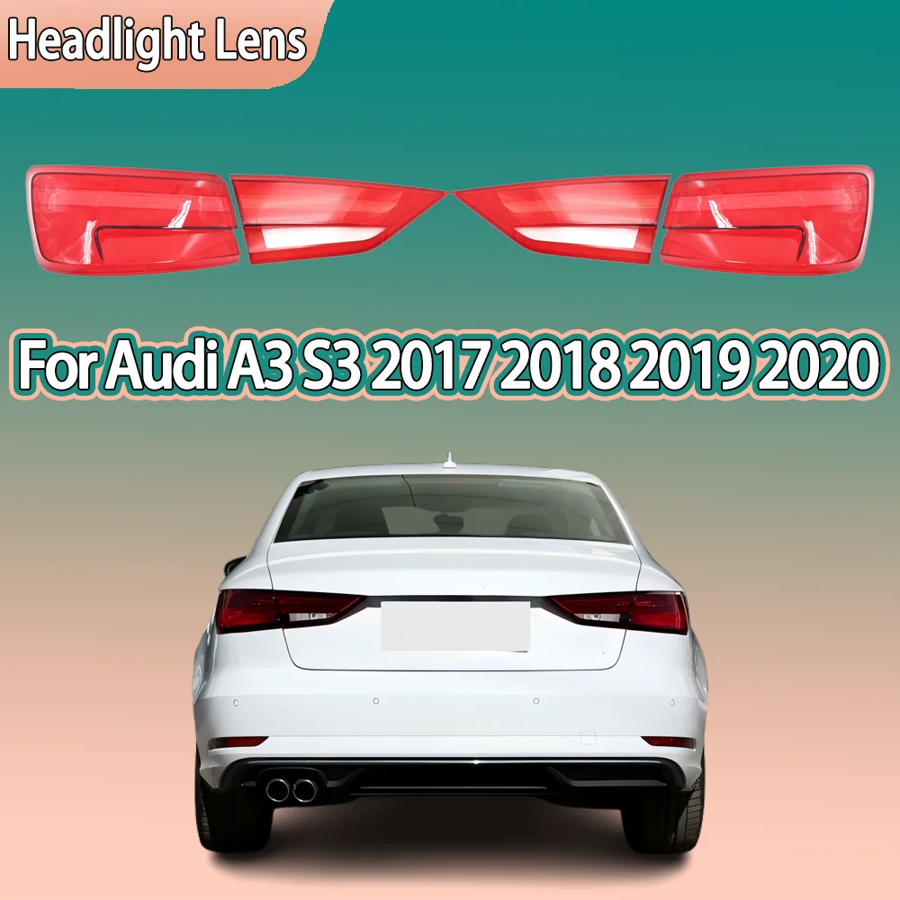

For Audi A3 S3 2017 2018 2019 2020 Car Tail Light Cover Rear Outer Tail Lamp Cover Taillight Brake Lights Shell