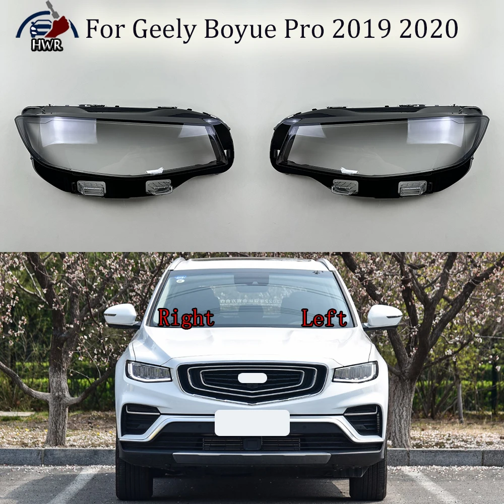 For Geely Boyue Pro 2019 2020 Xenon Led Headlamp Cover Headlight Shell Transparent Lens Plexiglass Replace Original Lampshade