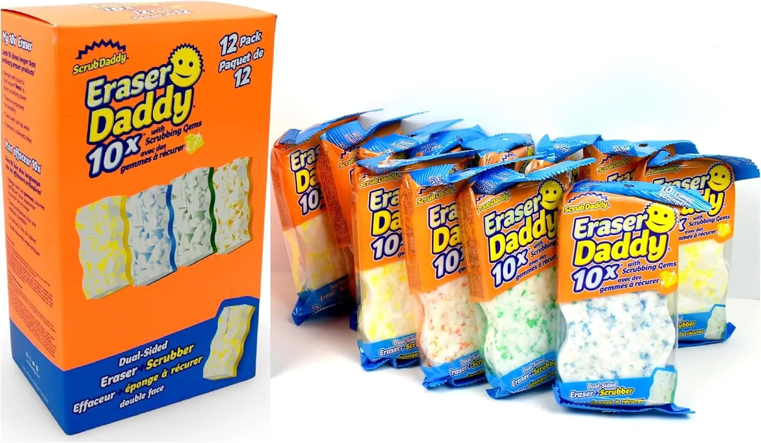 

Ластик Eraser Daddy с двусторонним скребком и ластиком ScrubGems, держится в 10 раз дольше обычного меламинового ластика.