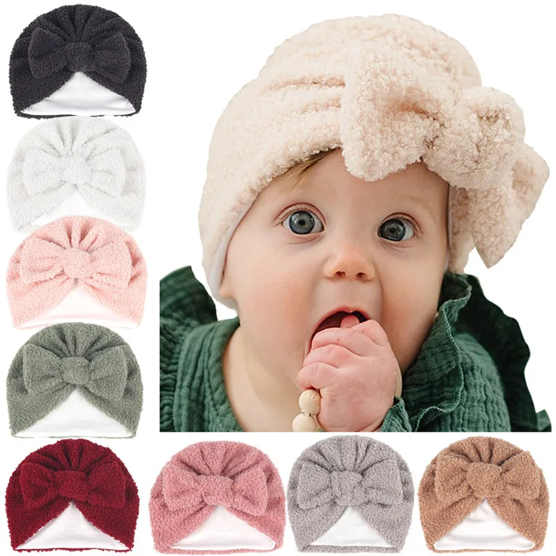 Baby Hat Girls Bows Turban Hats Infant Photography Props Cotton Kids Beanie Baby Cap Accessories Children Hats Newborns Bonnet