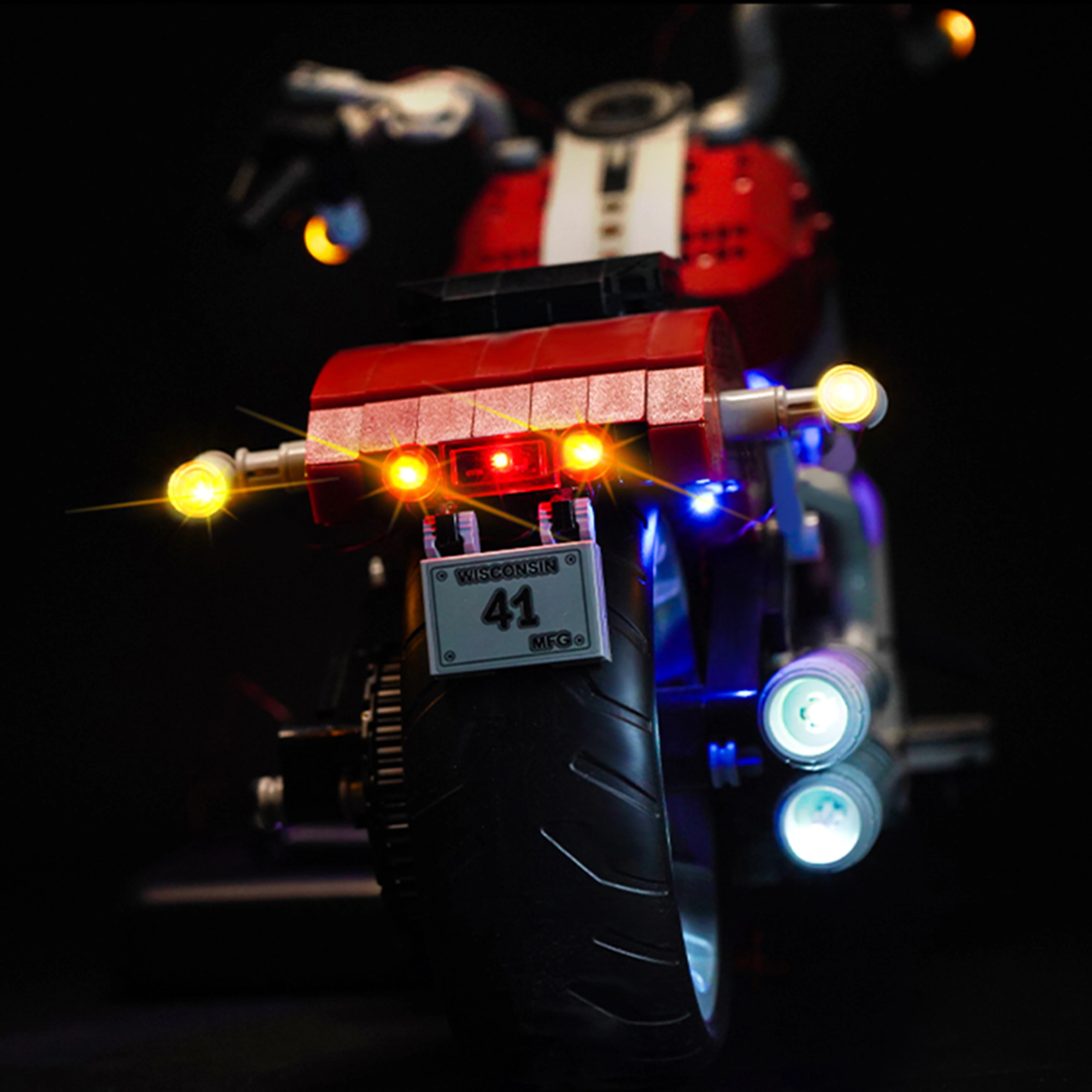 LED Remote Control Lighting Kit for 10269 Harley Bike Building Blocks Creative Display Decorative Accessories Lights Only