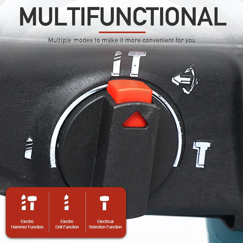 26mm1380WBrushless Electric Hammer Multifunctional Rotary Cordless Electric Impact Drill Electric Pick for Makita 18V Battery