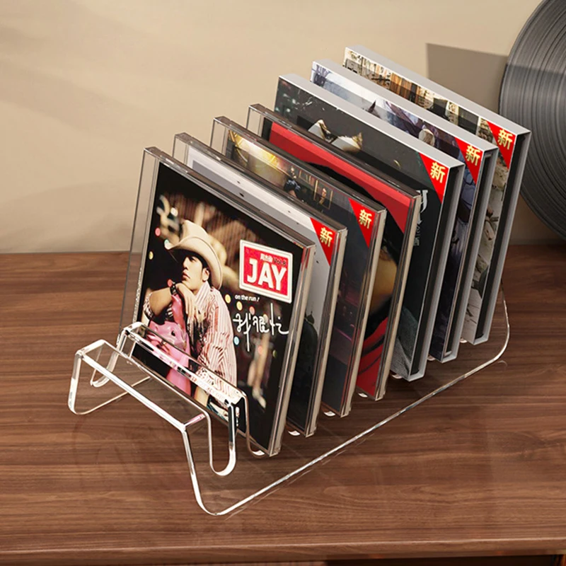 Hot CD Rack, Album Display Rack, Transparent Storage Rack For Records, And Tapes, Multifunctional Counter Display Rack
