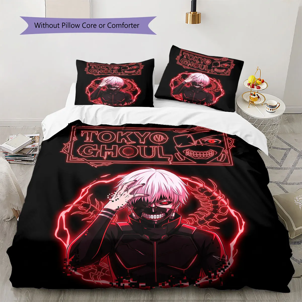 Tokyo Ghoul Comfor Duvet Cover Kid's Bedding Set,Extra Large Size Birthday Gifts Various Sizes Available -HE247