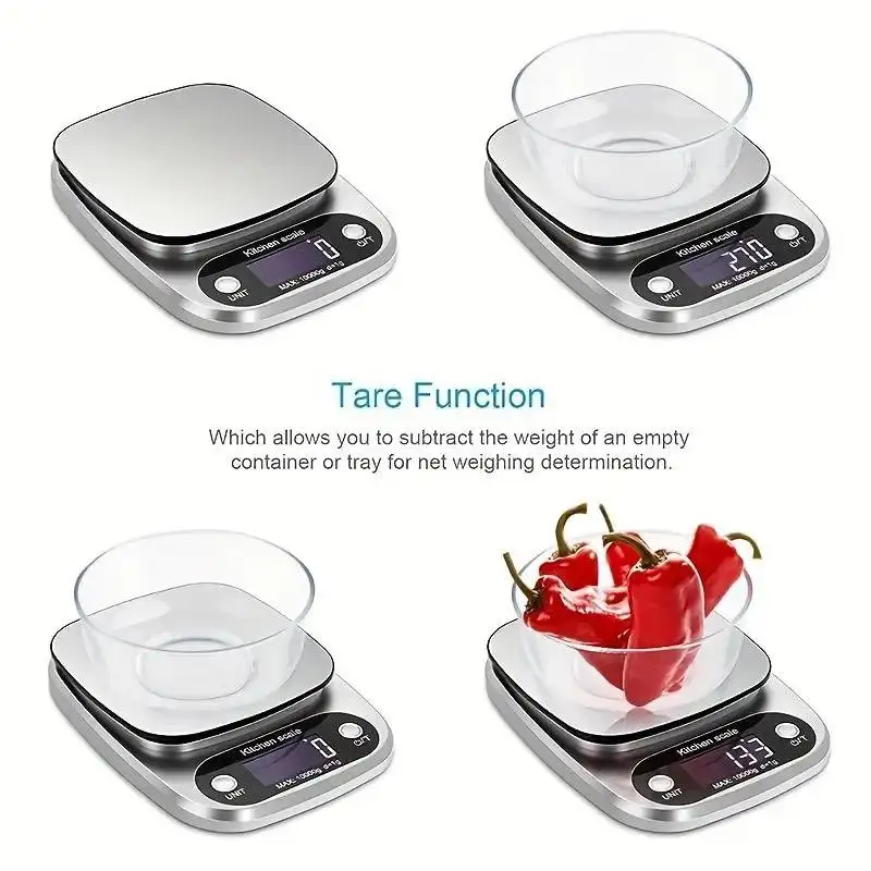 10kg/1g Digital Kitchen Scale High Precision LCD Electronic Food Scale Jewelry Coffee Baking Portable High-quality Kitchen Tools
