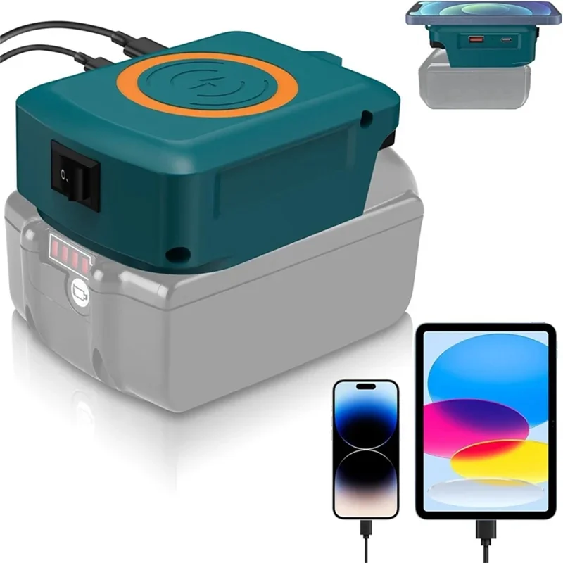 อะแดปเตอร์ชาร์จ ABKO-USB สําหรับการชาร์จไร้สาย 18V สําหรับ BL1840 BL1850 BL1860