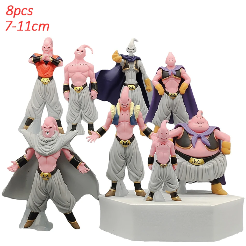 Hot 8pcs/Set Dragon Ball Z Anime Figure Majin Buu Fat Buu PVC Action Figures Collection Model Toys For Children Adult Gifts