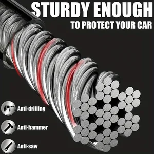 Autolenkradschloss mit verstärktem Kabel in rot blau gelb schwarz vier Farben DISMOATION Kfz -Sicherheit 10 Hauptverkaufsautomotive Electric Lock - №2