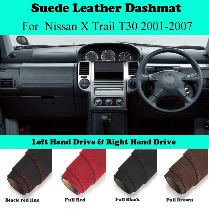 

Ornaments Car-styling Suede Leather Dashmat Dashboard Cover Dash Mat For Nissan X Trail XTrail X-Trail T30 2001 2002 2004-2007