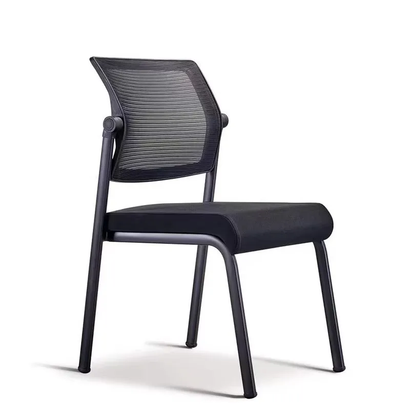 Meeting Room Training Chair for Office Use Breathable Mesh Fabric Arc Back Comfortable Armless Ergonomic Task Chair for