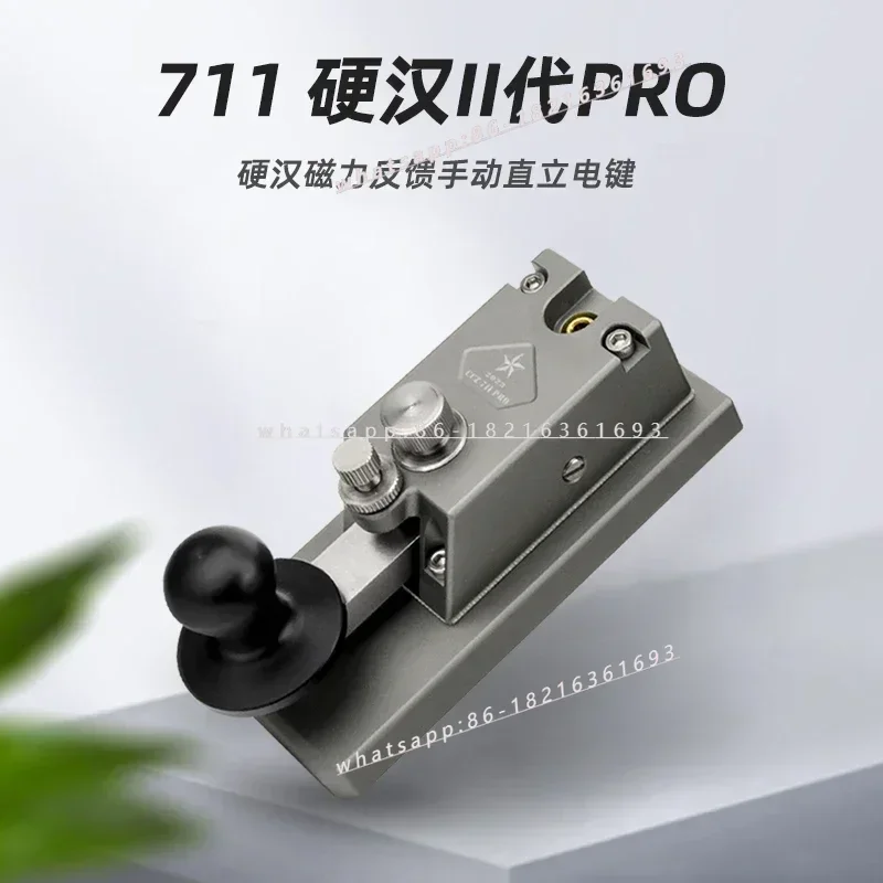 1pcs 5164 711 Tough Guy II Generation PRO CCZ Magnetic Feedback Rebound Direct Force Electric Key CW Morse Manual Mini Key