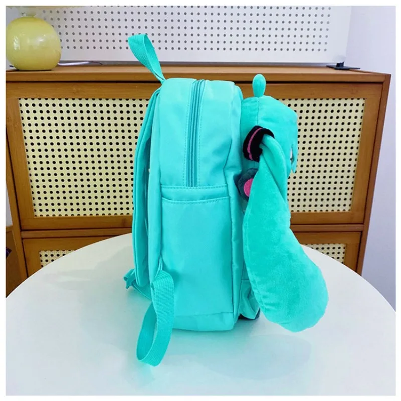 Hatsune Miku Backpack Anime Pain Bag Hatsune Miku Plush Bag Cute Girl High Capacity Backpack Cartoon Squinting Eyes Child Bag