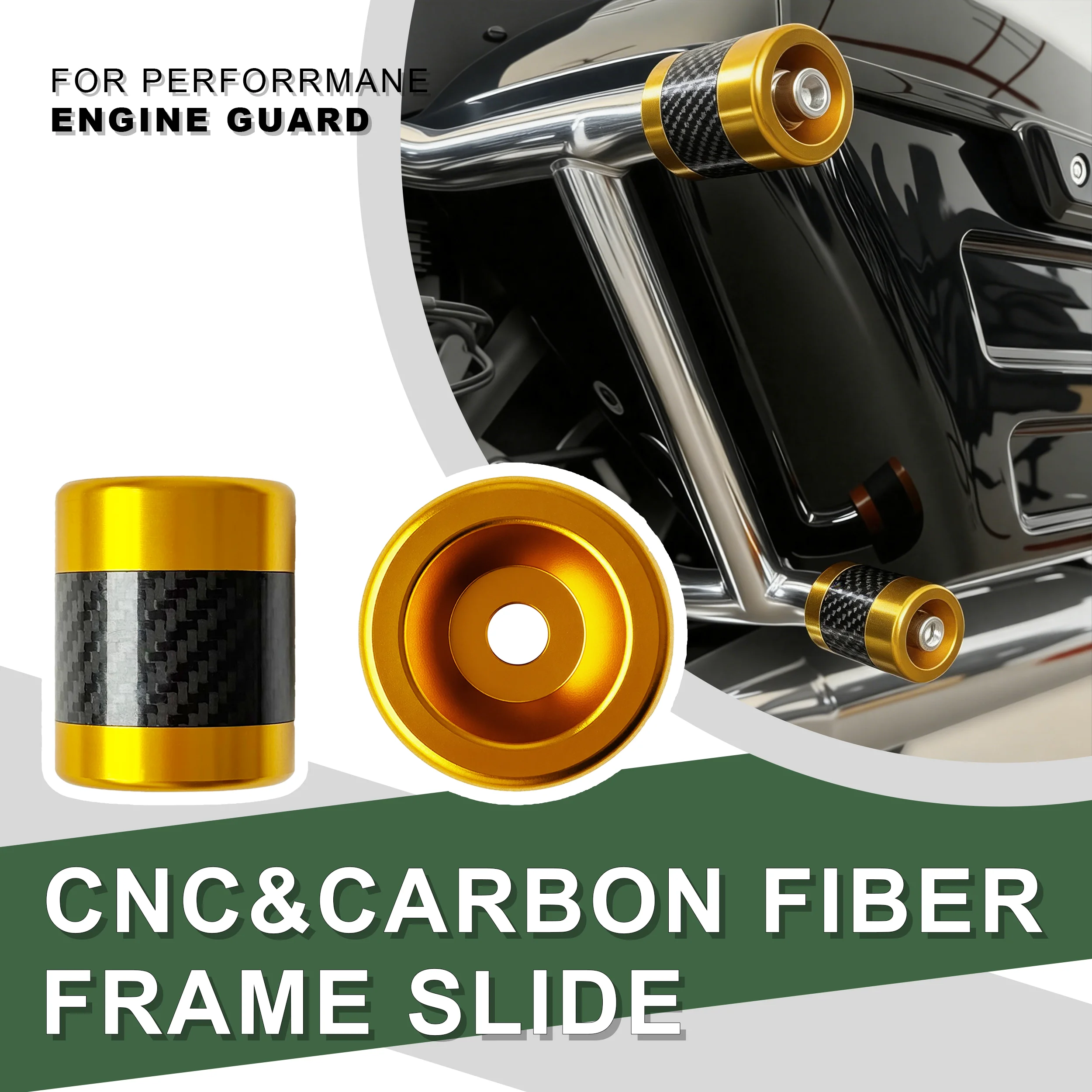 Motorcycle Accessories CNC Aluminum Carbon Fiber Frame Slider For Harley Performance Engine Guard