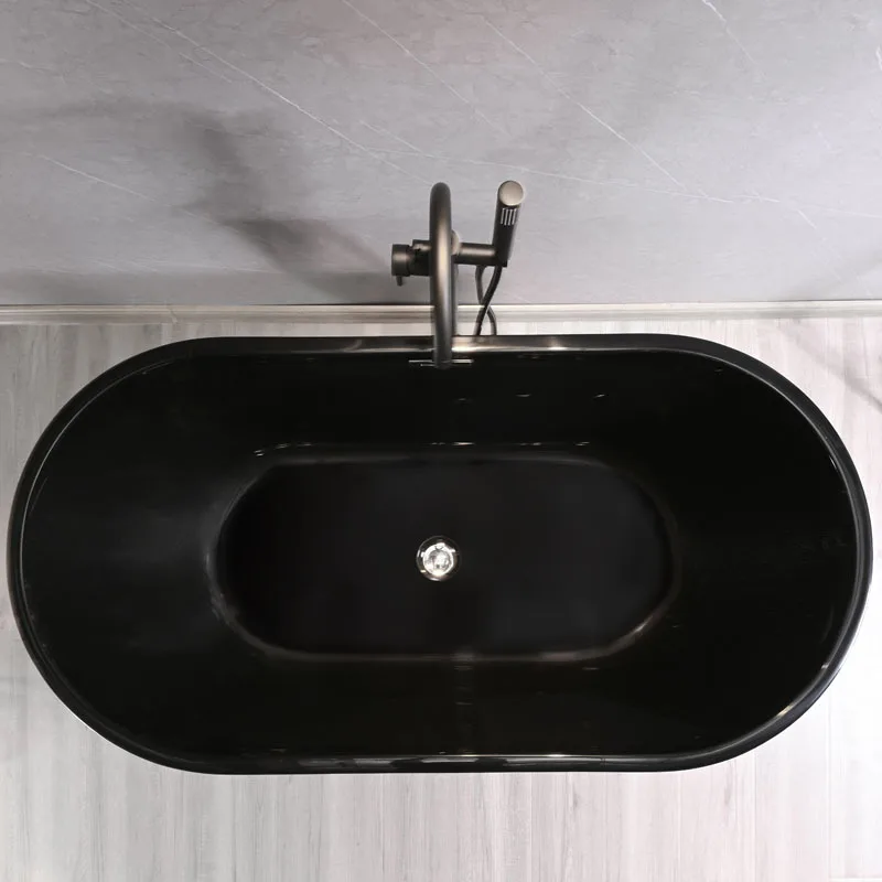 Acrylic orange black gray color freestanding adult bathtub