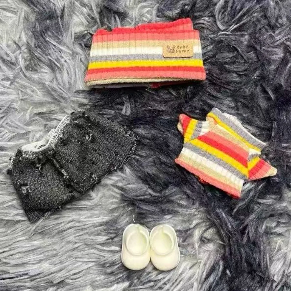 Roupas da moda para labubu de 17cm, roupas de boneca de 6,7 polegadas e acessórios, decoração fofa, panos pequenos (não boneca)